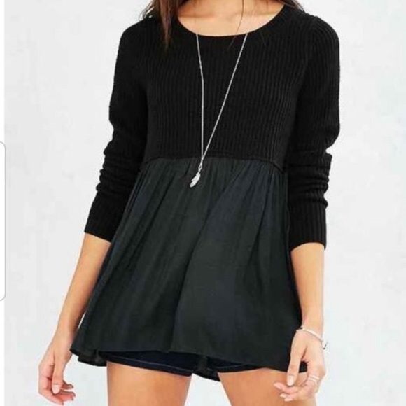 Anthropologie Sweaters - Kimchi Blue Black Knit Flowy Sweater Small Anthro